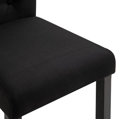 vidaXL Blagovaonske stolice od tkanine 4 kom crne