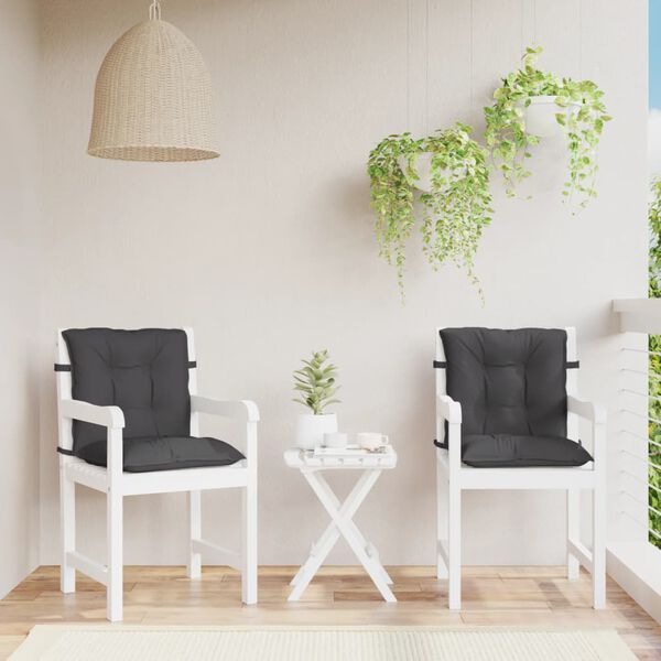 vidaXL Jastuci za stolice 2 kom pro&scaron;arano antracit 100x50x7 cm tkanina