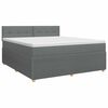 vidaXL Boxspring krevet s madracem Tamnosiva 140 x 200 cm Tkanina