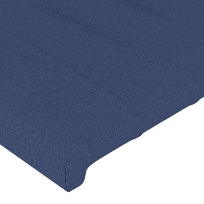vidaXL Okvir za krevet s uzglavljem plavi 140 x 200 cm od tkanine