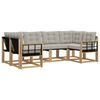 vidaXL Set vanjskih sofa s jastukom 6 pcs Bijela i svjetlosiva