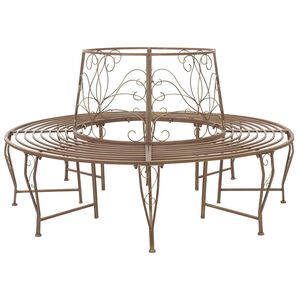 vidaXL Klupa pod drvetom 8-Broj sjedala &Oslash; 160 x 89 cm Čelik