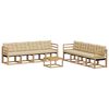vidaXL Set vanjskih sofa s jastukom 9 pcs Bijela i bež