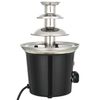 vidaXL Čokoladna fontana od nehrđajućeg čelika crna 60 W