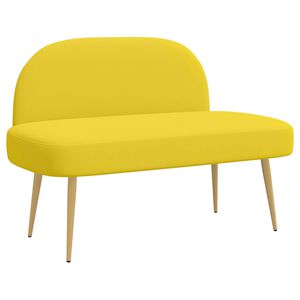 vidaXL Oblikovana klupa s naslonjačem Svjetložuta 110 x 60 x 76 cm