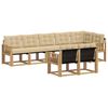 vidaXL Set vanjskih sofa s jastukom 8 pcs Bijela i bež