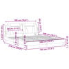 vidaXL Okvir kreveta Viana s LED-om bez madraca smeđi 180x200 cm