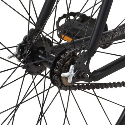 vidaXL Bicikl s fiksnim zupčanikom crni 700c 55 cm