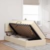 vidaXL Krevet s prostorom za pohranu s LED-om Krema 100 x 200 cm