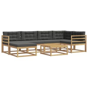 vidaXL Set vanjskih sofa 7 kom. Bijela i antracit