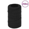 vidaXL Brodski konop tamnocrni 2 mm 250 m od polipropilena