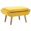 vidaXL Niska stolica s tabureom žuta od tkanine