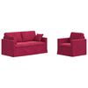 vidaXL Sofa 2 pcs Vinska crvena 158 x 78 x 80 cm Bar&scaron;un