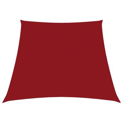vidaXL Jedro protiv sunca od tkanine Oxford trapezno 3/5 x 4 m crveno