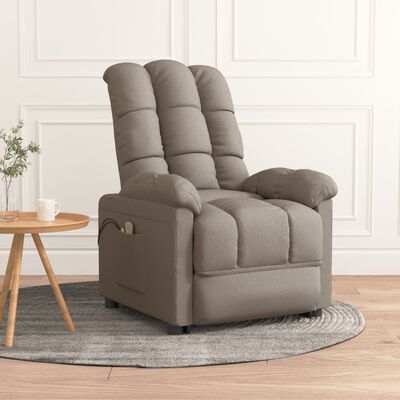 vidaXL Električna masažna fotelja od tkanine smeđesiva