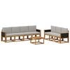 vidaXL Set vanjskih sofa 7 kom. 7-sjedala Prirodna i svjetlosiva