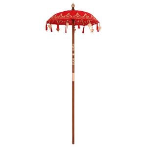 vidaXL Baline&scaron;ki Parasol Crvena 125 x 125 x 260 cm