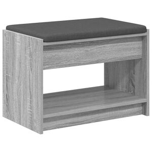 vidaXL Klupa za hodnik Sivi Sonoma 63 x 38 x 45 cm