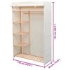 vidaXL Garderobni Ormar od Tekstila i Borovine 110x40x170 cm