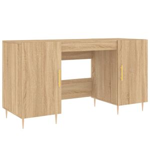vidaXL Radni stol boja hrasta sonome 140x50x75 cm konstruirano drvo