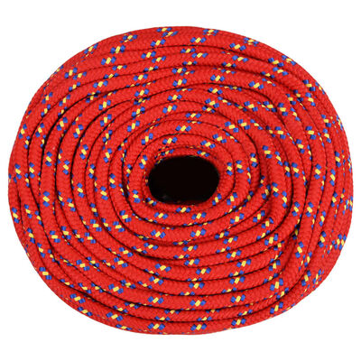 vidaXL Brodski konop crveni 10 mm 500 m od polipropilena