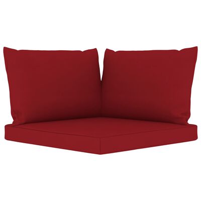 vidaXL 12-dijelna vrtna garnitura s jastucima crvene boje vina
