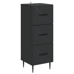 vidaXL Ormar s ladicama Crna 33 x 34,5 x 89,5 cm Konstruirano drvo