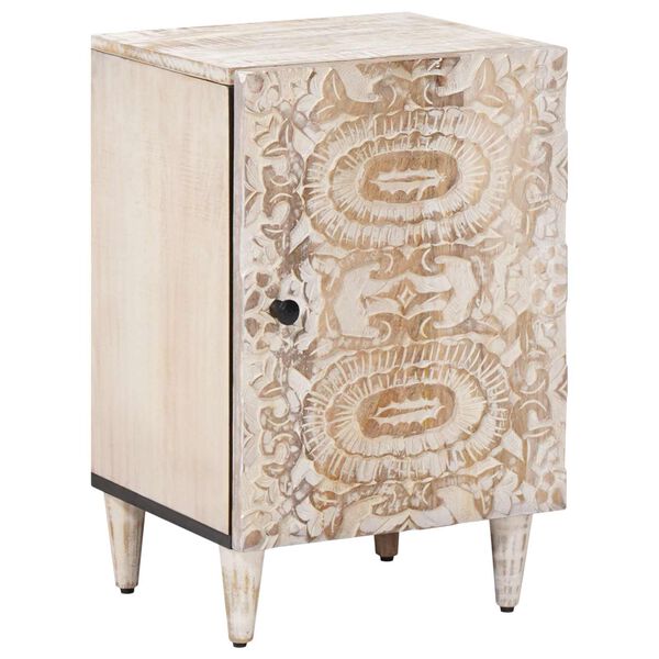 vidaXL Kupaonski ormar Bijelo 38 x 33,5 x 58 cm Čvrsto drvo manga