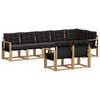 vidaXL Set vanjskih sofa s jastukom 8 pcs Bijela i crna