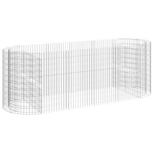 vidaXL Gabionska povi&scaron;ena gredica od pocinčanog željeza 300x100x100 cm
