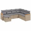 vidaXL 7-dijelni set vrtnih sofa s jastucima bež od poliratana
