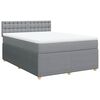 vidaXL Krevet box spring s madracem svjetlosivi 140x200 cm od tkanine