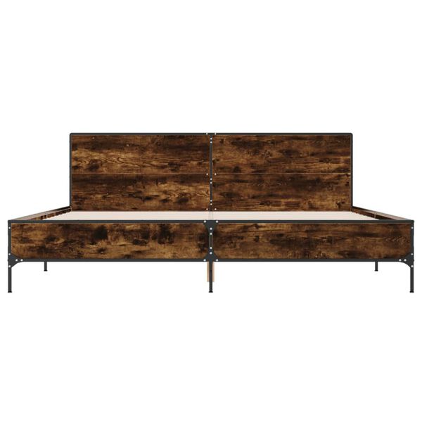 vidaXL Okvir kreveta boja hrasta 180x20 cm konstruirano drvo i metal