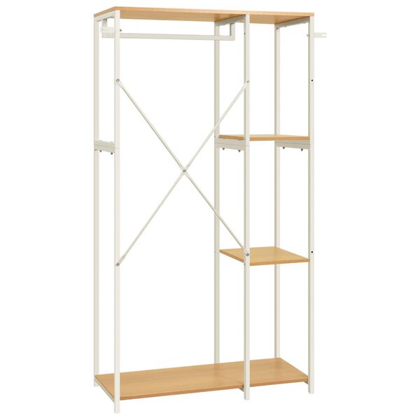 vidaXL Ormar bijeli i boja hrasta 90 x 40 x 167 cm od metala i iverice