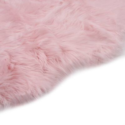 vidaXL Tepih od umjetne ovčje kože 60 x 90 cm ružičasti