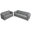 vidaXL Dvodijelni set sofa od tkanine svijetlosivi
