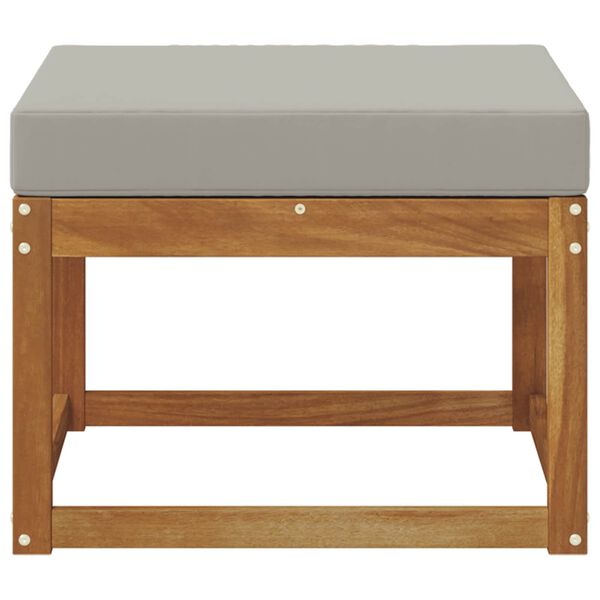 vidaXL Vanjski otoman Čvrsto drvo akacije Prirodna