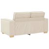 vidaXL Sofa 2 pcs Bež 220 x 80 x 84 cm Platnasta tkanina