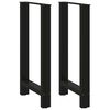 vidaXL Noge za barski stol Crne 2 kom 50 x (90-91) cm Čelik