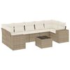 vidaXL 8-dijelni set vrtnih sofa od poliratana s jastucima bež