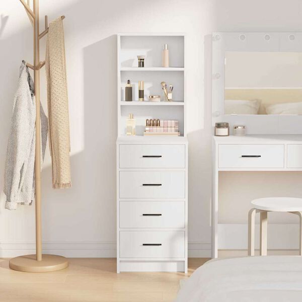 vidaXL Highboard s ladicama Bijelo 40 x 41 x 135 cm Konstruirano drvo