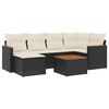 vidaXL 7-dijelni set vrtnih sofa od poliratana s jastucima crni