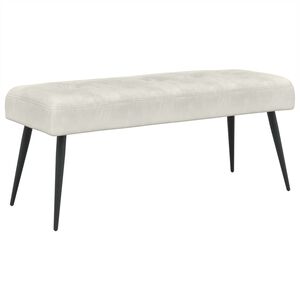 vidaXL Klupa s gumbastim tkanjem Krem 110 x 40 x 46 cm Bar&scaron;un