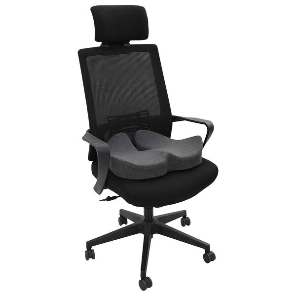 vidaXL Jastuk za sjedalo Tamno siva 50 x 43 x 10 cm Pjena za pamćenje