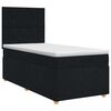 vidaXL Boxspring krevet s madracem Crna 90 x 200 cm Tkanina