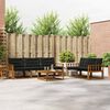vidaXL Set vanjskih sofa s jastukom 6 pcs Prirodna i crna