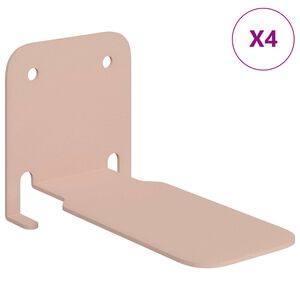 vidaXL Nevidljiva leteća polica 4 kom. Ružičasta 6 x 11 x 6,5 cm