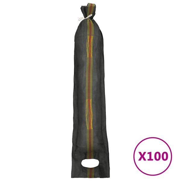 vidaXL Vreće za pijesak 100 kom tamnozelene 103 x 25 cm HDPE