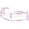 vidaXL Otomanski krevet s madracem krem 140x190cm od tkanine