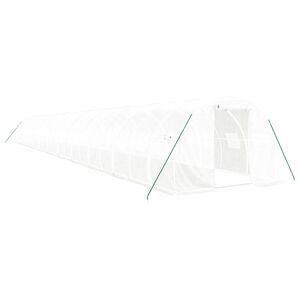 vidaXL Staklenik s čeličnim okvirom bijeli 66 m&sup2; 22 x 3 x 2 m